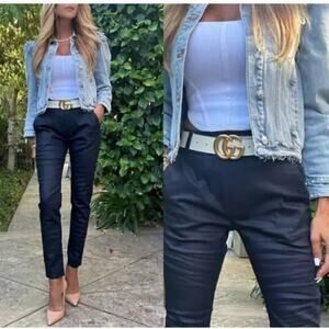 Bevy Flog Dafna Blue Original Stripe Pant Sz 25